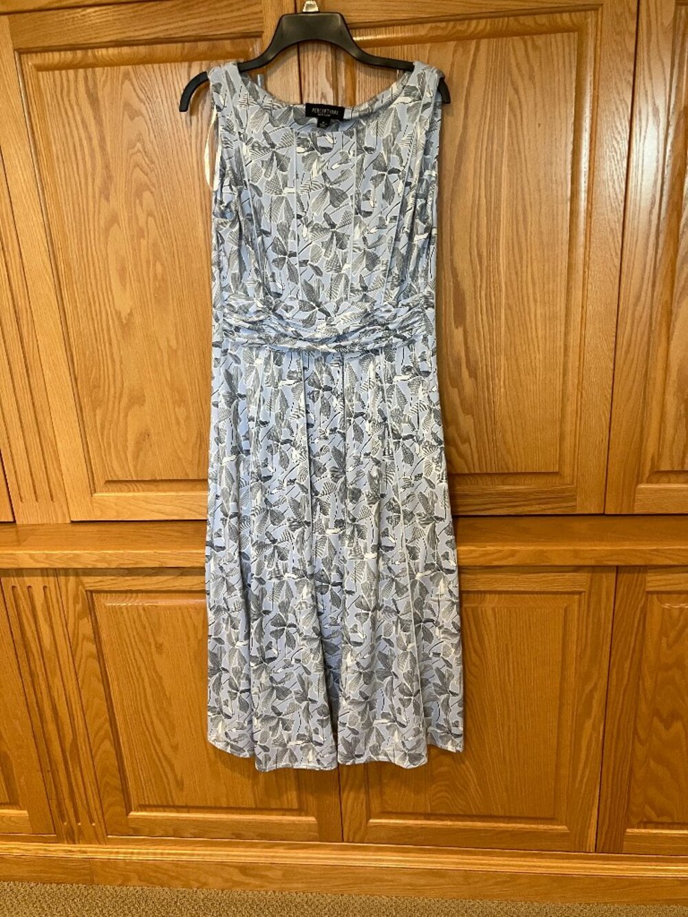 Light Blue Pattered Summer Dress